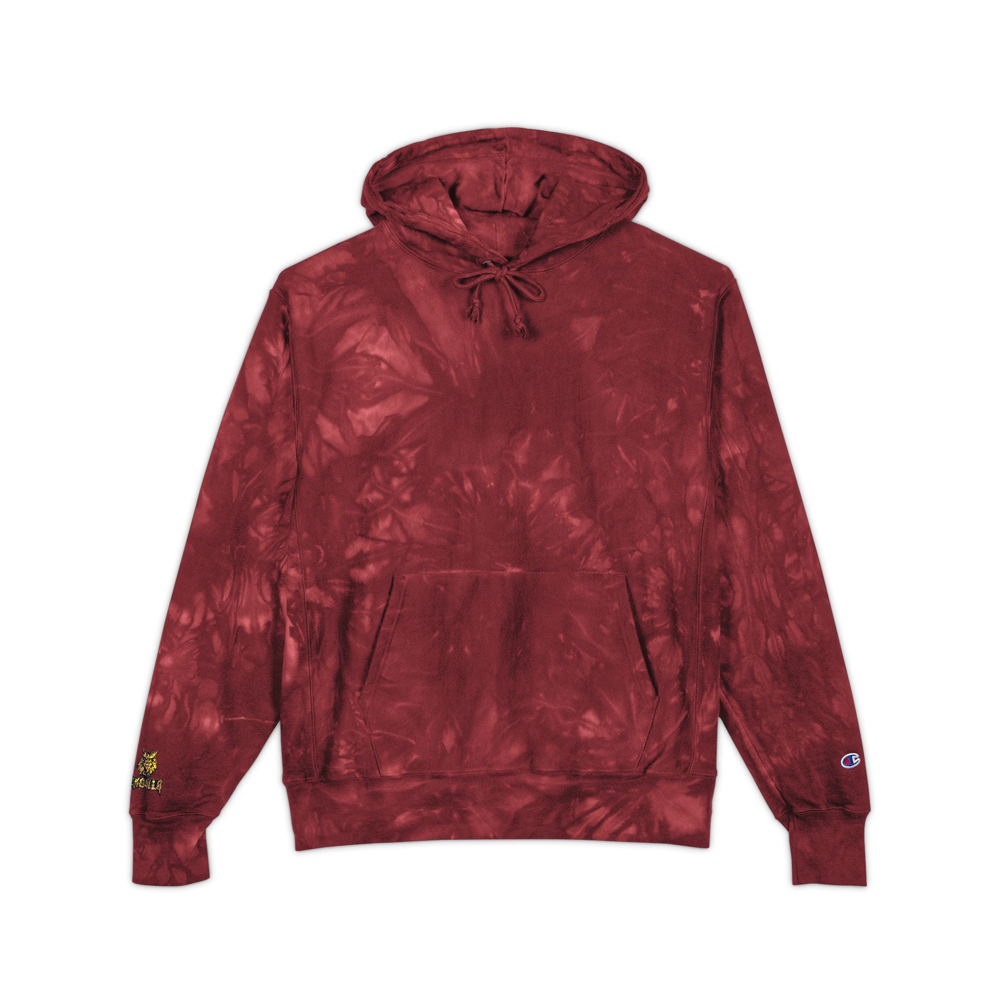 Tie-Dye Hoodie — Embroidered -Style Pullover