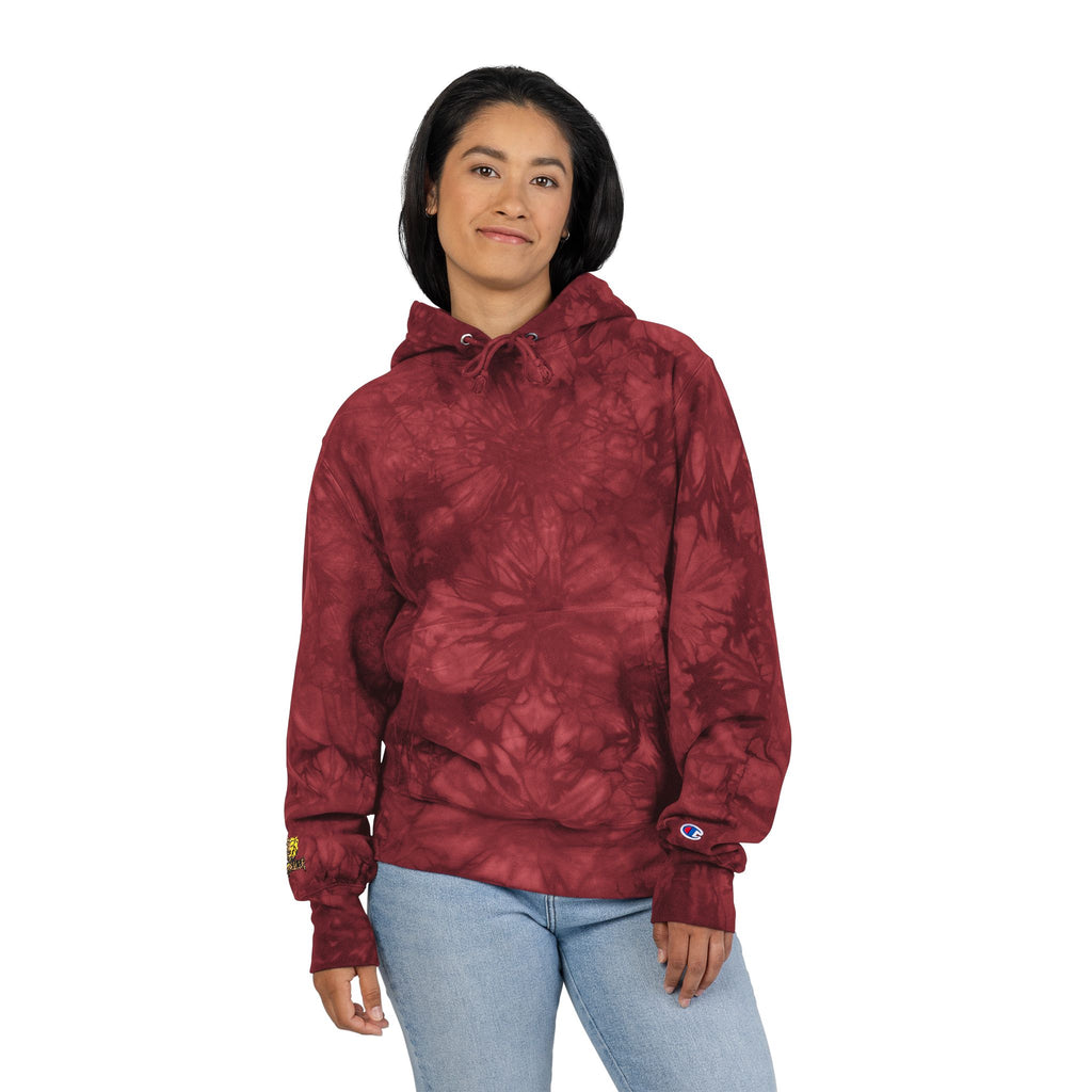 Tie-Dye Hoodie — Embroidered -Style Pullover