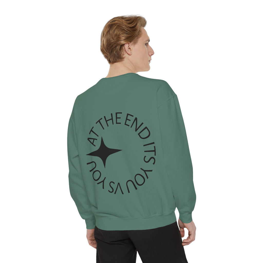 King Killa Lion Crest sweatshirt | Graphic Crewneck with Back Script Circle