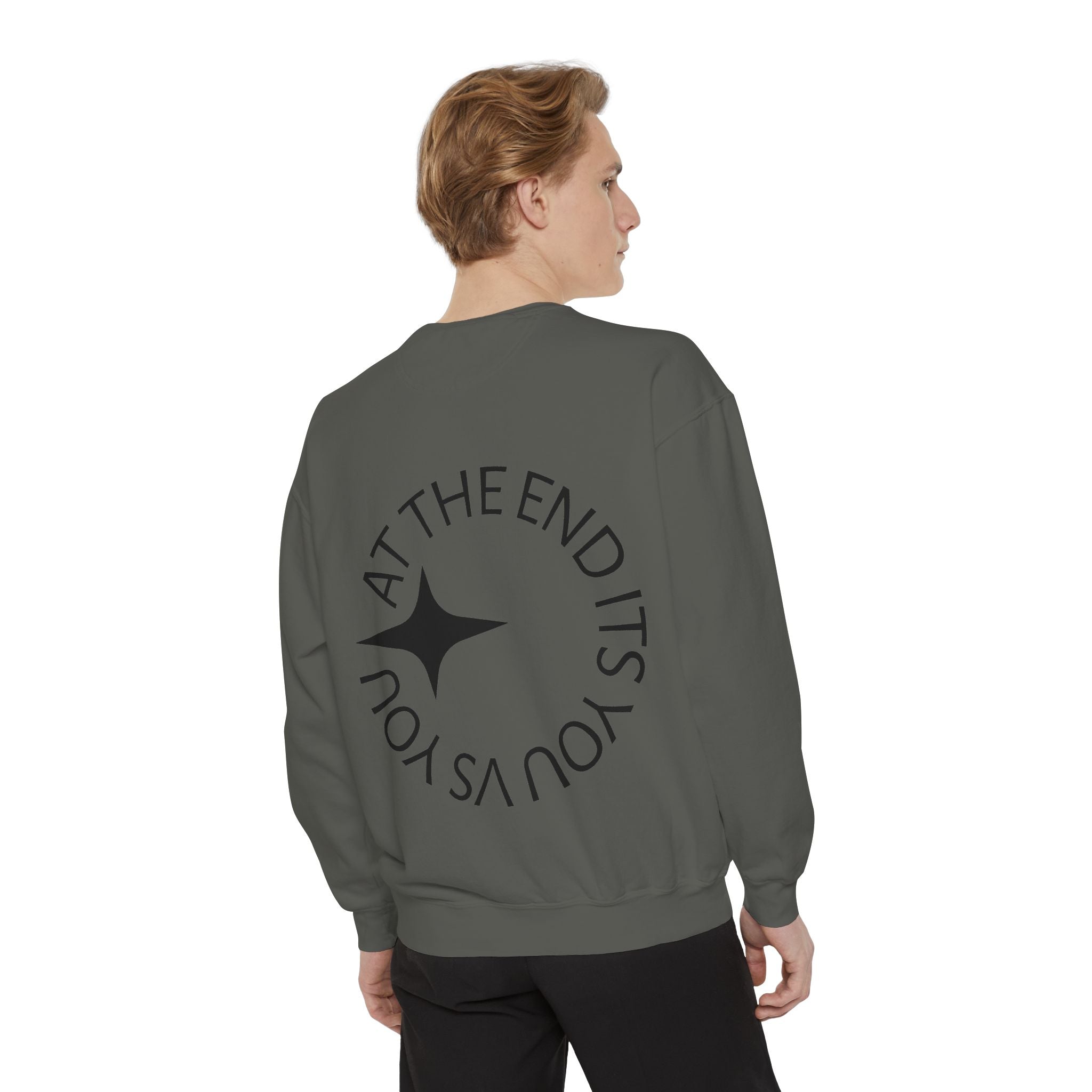 King Killa Lion Crest sweatshirt | Graphic Crewneck with Back Script Circle