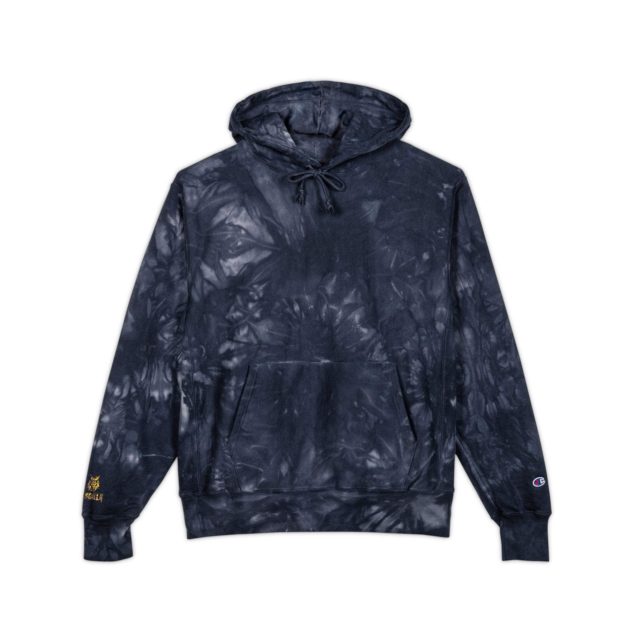 Tie-Dye Hoodie — Embroidered -Style Pullover