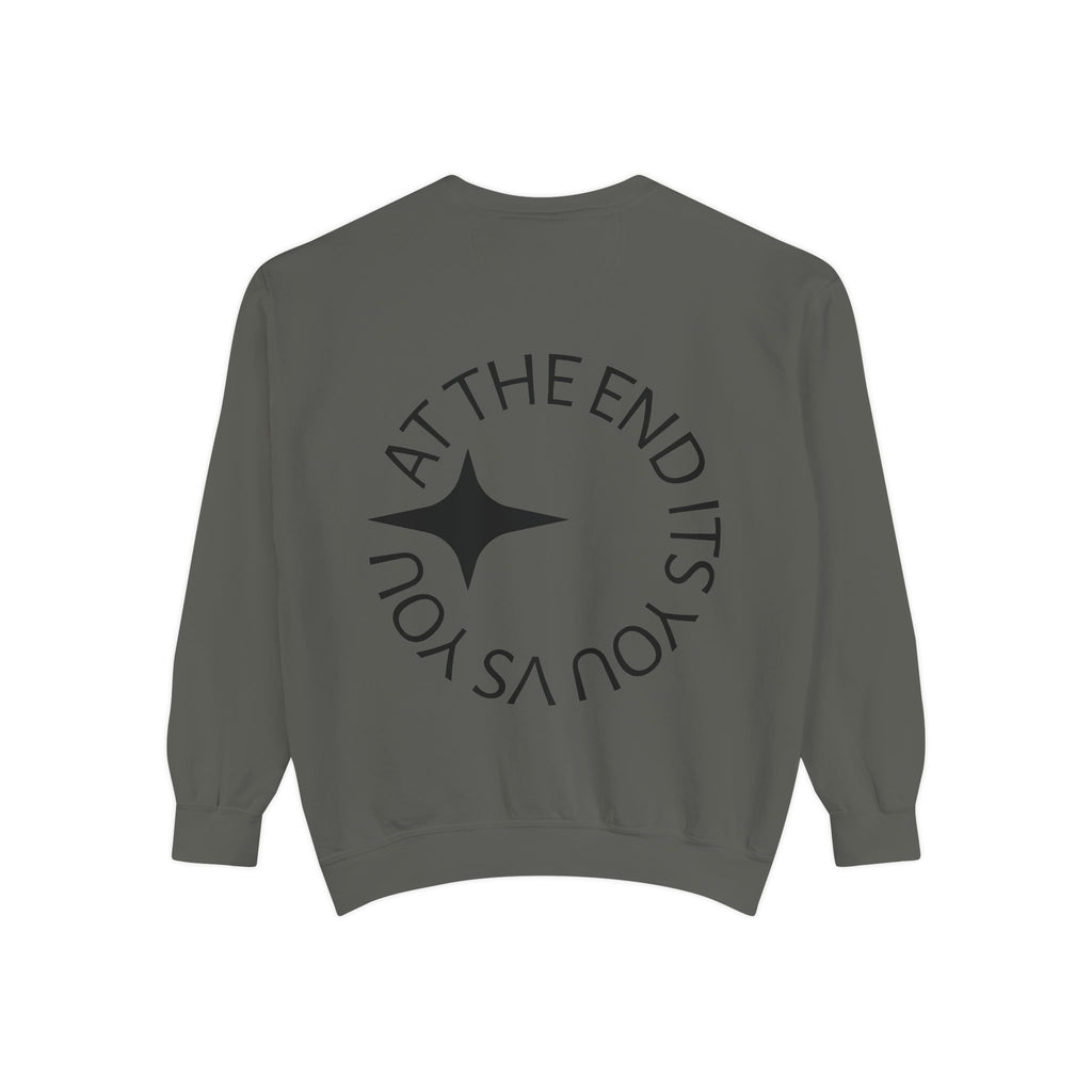 King Killa Lion Crest sweatshirt | Graphic Crewneck with Back Script Circle