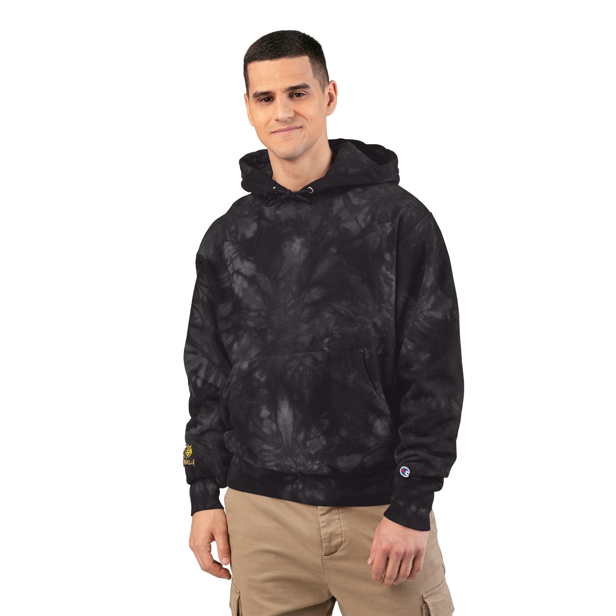 Tie-Dye Hoodie — Embroidered -Style Pullover