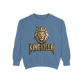 King Killa Lion Crest sweatshirt | Graphic Crewneck with Back Script Circle